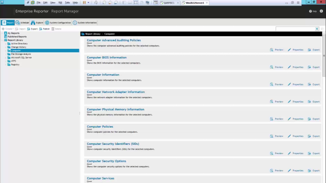 Quest Enterprise Reporter for Windows Servers Maroc